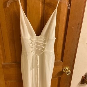 Forever 21 White Spaghetti Strap Bodycon Dress Small